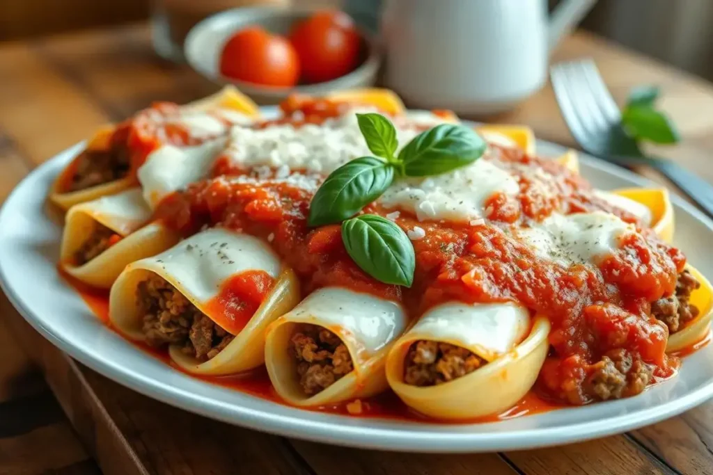 stuffed shells with meat