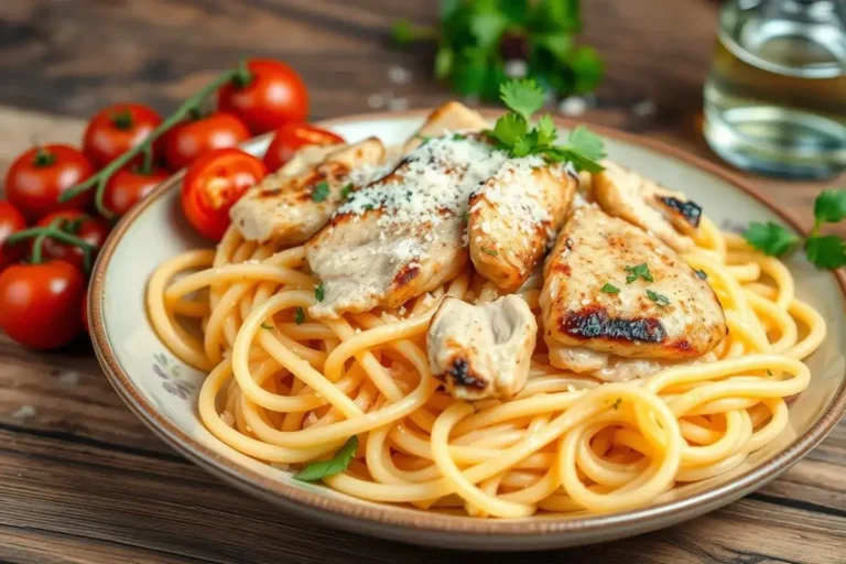 garlic parmesan chicken pasta